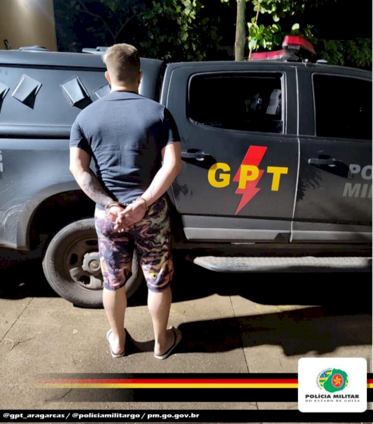 GPT DE ARAGARÇAS PRENDE FORAGIDO DA JUSTIÇA NA CIDADE DE GOIÂNIA-GO