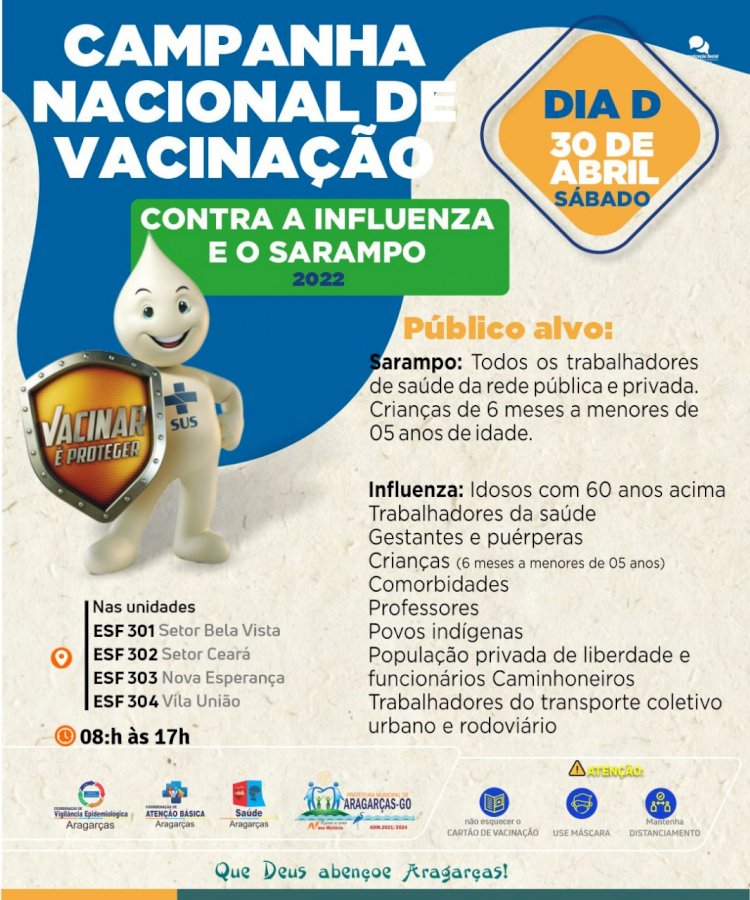 30 DE ABRIL - DIA D DA VACINAÇÃO