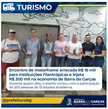 Encontro de motorhome arrecada R$ 16 mil para instituições filantrópicas e injeta R$ 300 mil na economia de Barra do Garças