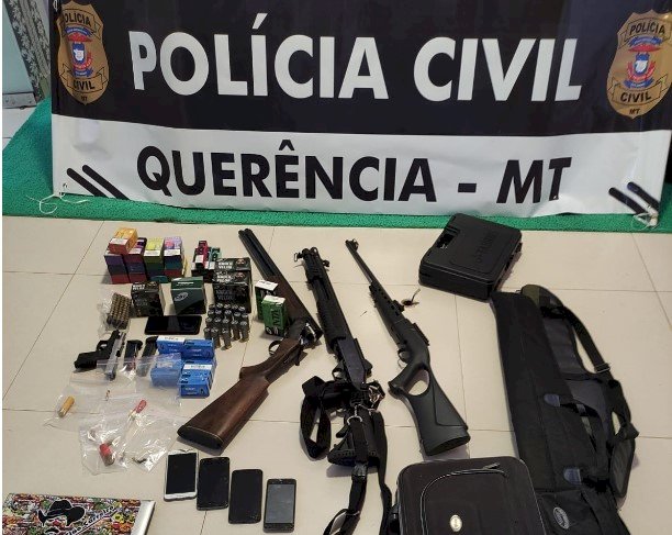Armas, munições e cigarros eletrônicos são apreendidos em Querência ; suspeito é preso em flagrante