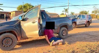 Jovem é encontrado pendurado em corda amarrada na carroceria de pick-up em Espigão do Leste (MT).