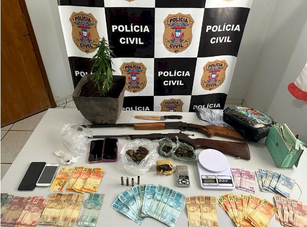 Polícia Civil apreende drogas, armas e munições durante operação de combate ao tráfico
