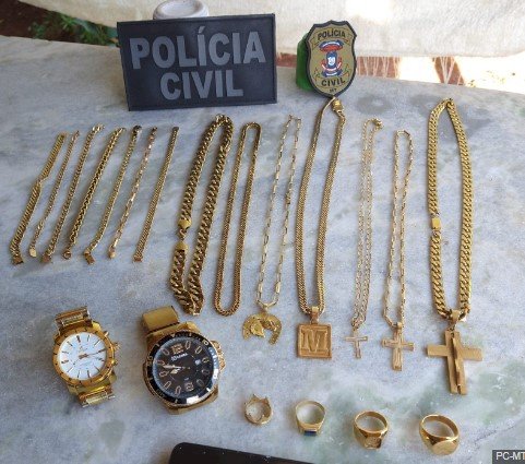 Polícia Civil cumpre mandado de busca e recupera joias roubadas em Barra do Garças