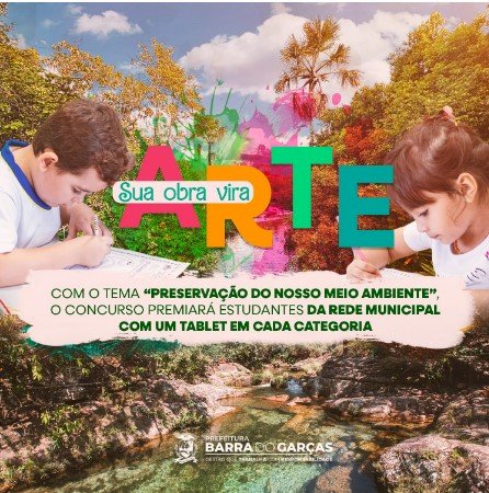 Secretaria de Meio Ambiente de Barra do Garças promove concurso de desenhos “Sua Obra Vira Arte”