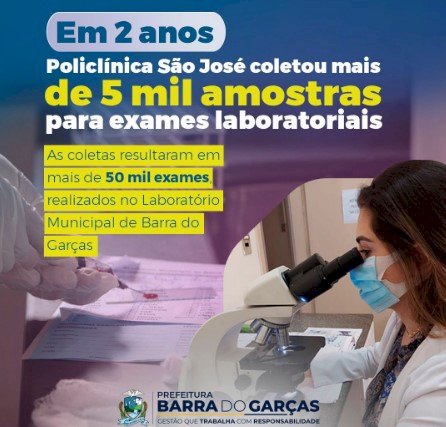 Em dois anos, Policlínica São José coletou mais de 5 mil amostras para exames laboratoriais