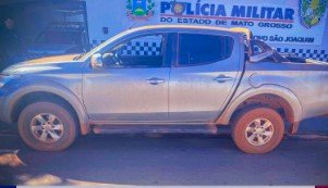 POLÍCIA MILITAR DE NOVO SÃO JOAQUIM RECUPERA VEÍCULO ROUBADO EM MINAS GERAIS