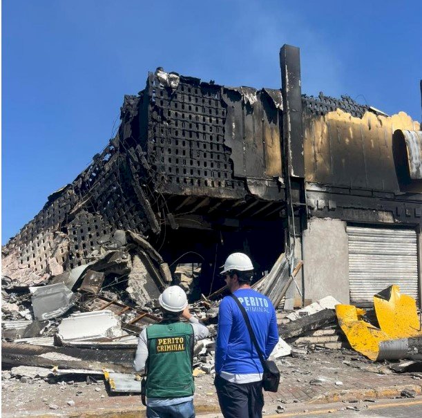 Politec analisa imagens do Shopping Popular para identificar início de incêndio