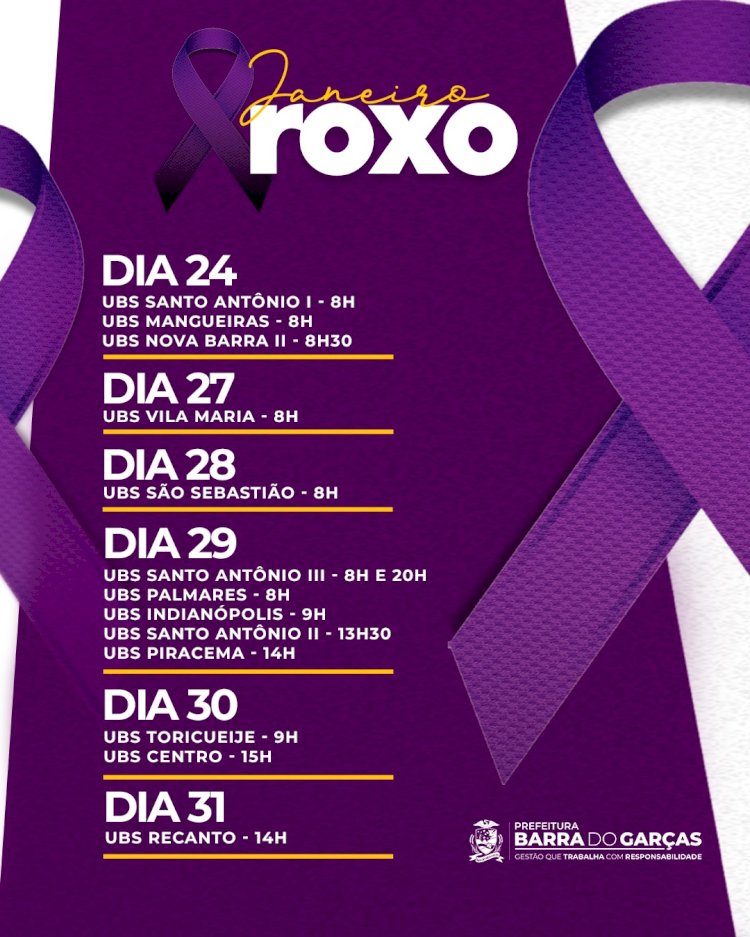 Janeiro Roxo: Prefeitura de Barra do Garças promove ações de conscientização e prevenção da hanseníase