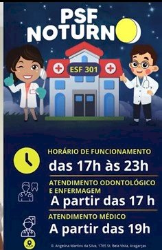 ESF 301 passa a oferecer atendimento noturno até às 23h.